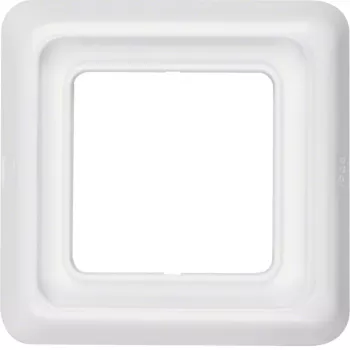 Hager WWD1100PW placca di copertura 1 modulo da incasso con guarnizione, IP44, bianco polare lucido