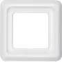 Hager WWD1100PW placca di copertura 1 modulo da incasso con guarnizione, IP44, bianco polare lucido