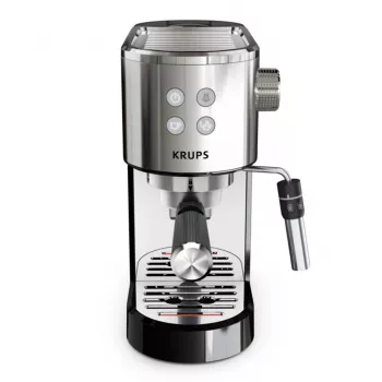 Krups Virtuoso XP444C10 macchina per espresso semiautomatica, 15 bar, 1L, nero/argento