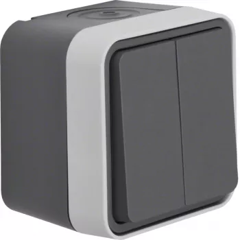 Hager WNC042 interruttore serie da parete W.1 IP55 grigio