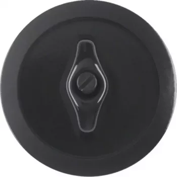 Hager WTW1000BG Placca centrale con manopola, serie 1930, nero brillante