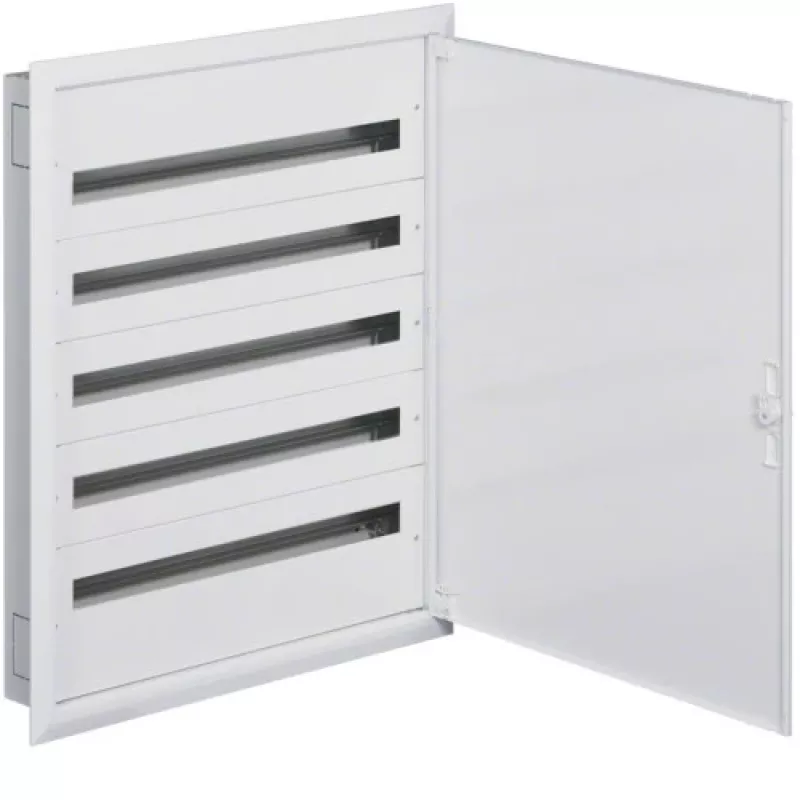 Hager FW536FT Quadro di distribuzione da incasso con morsetti PE/N, 5 file, 180 moduli, IP40, bianco