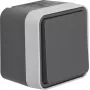 Hager WNC020 Pulsante da parete, 1 polo NA, IP55, grigio