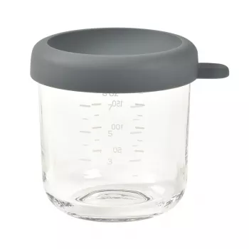 BEABA Vasetti di vetro per conservazione con coperchio ermetico 250 ml Mineral
