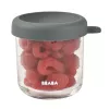 BEABA Vasetti di vetro per conservazione con coperchio ermetico 250 ml Mineral