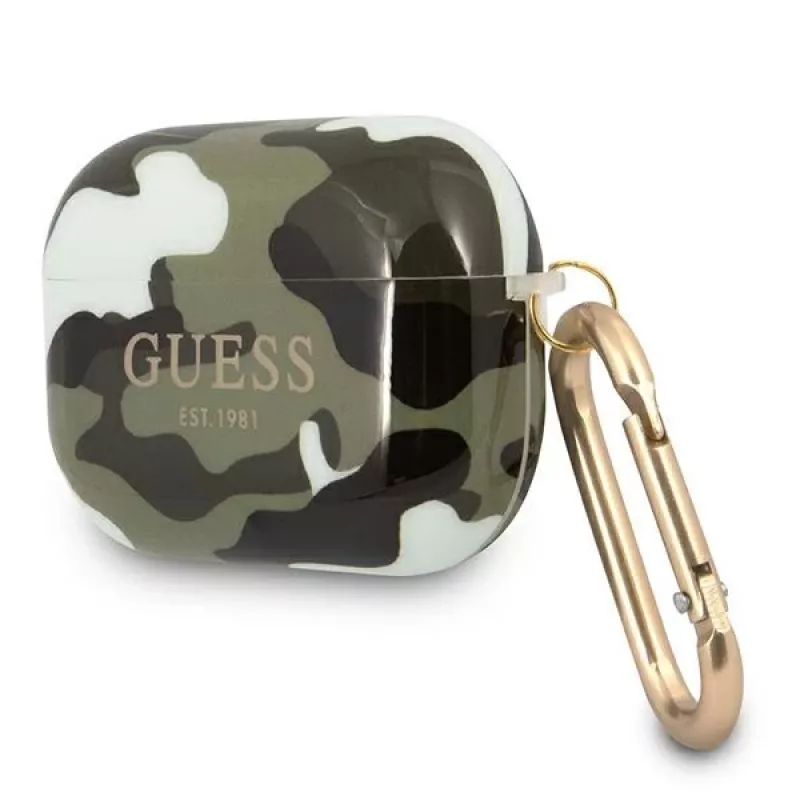 GUESS GUAPUCAMA Custodia AirPods Pro Verde/Khaki Camo Collezione