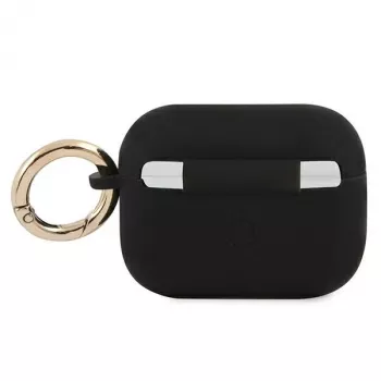 GUESS GUAPSSSK Custodia AirPods Pro Nero Silicone Vintage Script