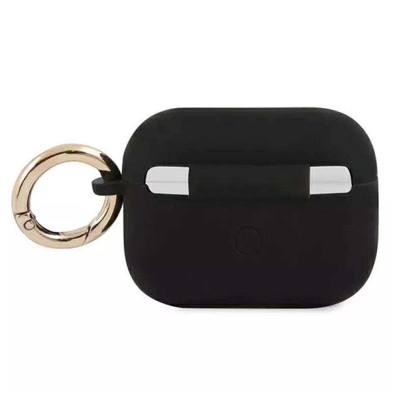 GUESS GUAPSSSK Custodia AirPods Pro Nero Silicone Vintage Script