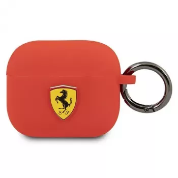 Ferrari FEA3SILRE Custodia in Silicone per Apple AirPods 3a Generazione, Rossa