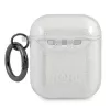 Karl Lagerfeld KLA2UKHGS Custodia AirPods 1/2 Argento Glitter Karl's Head
