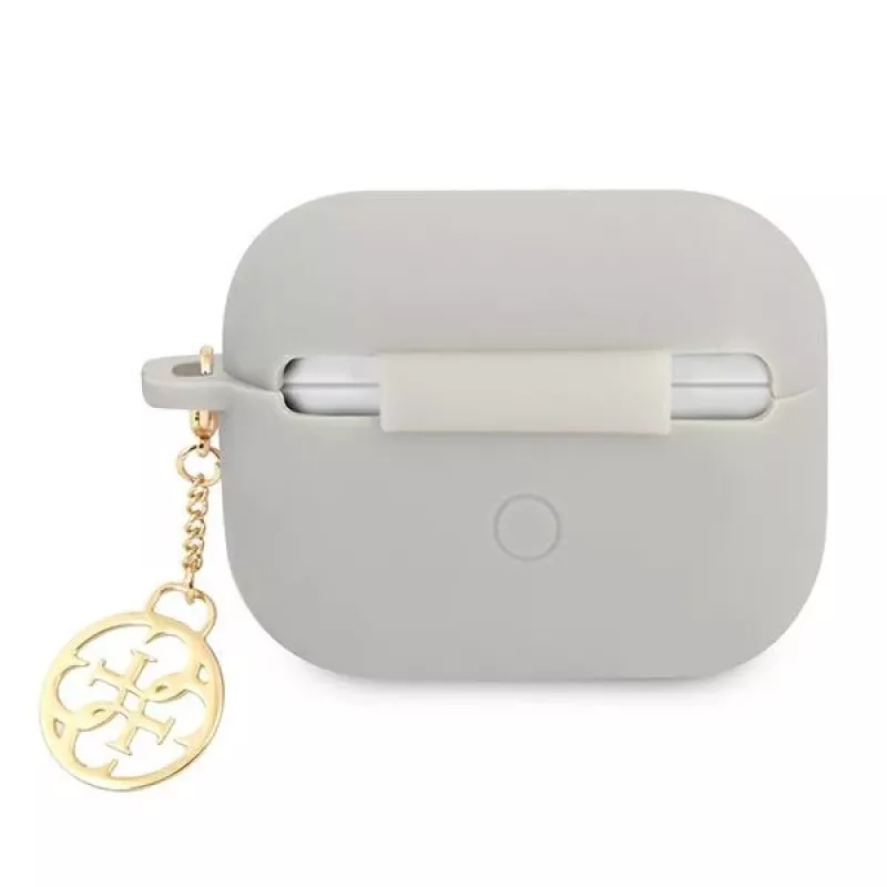 Guess GUAPLSC4EG Custodia AirPods Pro Grigia Silicone Charm 4G Collezione
