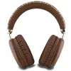 GUESS GUE003639 Gcube Cuffie Bluetooth On-Ear con Logo Metallic Script Marrone