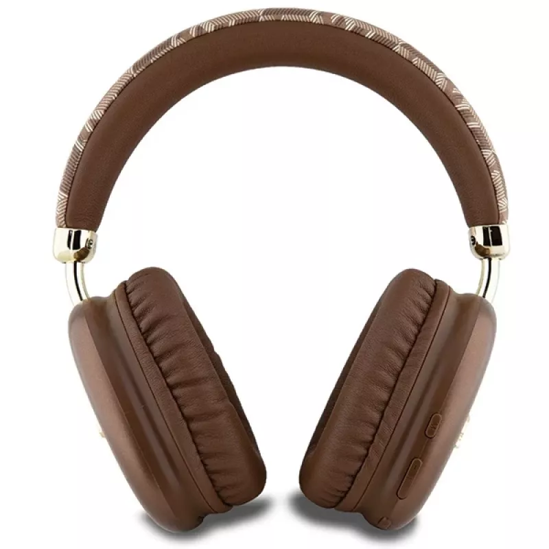 GUESS GUE003639 Gcube Cuffie Bluetooth On-Ear con Logo Metallic Script Marrone