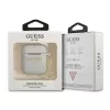 Guess GUA2LSC4EG Custodia AirPods 1/2 Grigia Silicone Ciondolo 4G Collezione