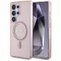 GUESS Glitter Circle Classic Logo Custodia MagSafe per Samsung Galaxy S25 Ultra - Rosa