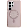 GUESS Glitter Circle Classic Logo Custodia MagSafe per Samsung Galaxy S25 Ultra - Rosa