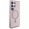 GUESS Glitter Circle Classic Logo Custodia MagSafe per Samsung Galaxy S25 Ultra - Rosa
