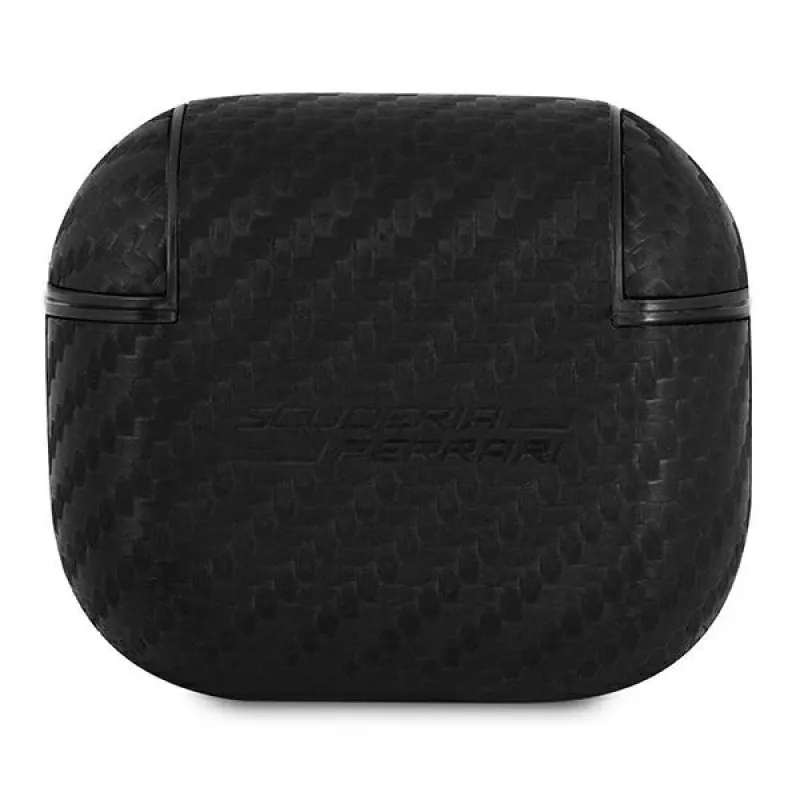 Ferrari FESA3CABK custodia per AirPods 3 On Track PU Carbon Black