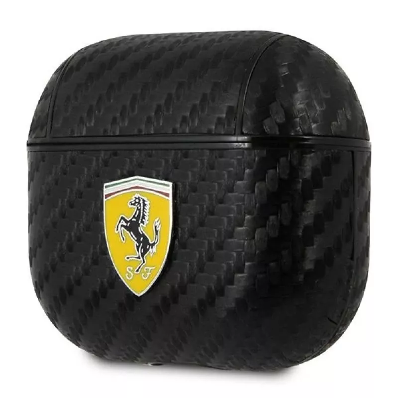 Ferrari FESA3CABK custodia per AirPods 3 On Track PU Carbon Black