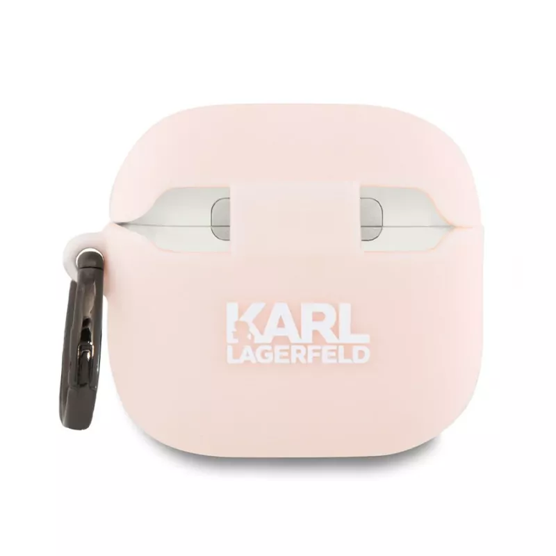 Karl Lagerfeld Silicone Choupette Testa 3D Custodia per AirPods 4 - Rosa