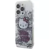 Hello Kitty HKHCP15LHDGPHT iPhone 15 Pro Custodia Rigida IML Kitty On Bricks Graffiti Bianca