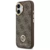 Custodia MagSafe GUESS 4G Strass Logo e Big Strap Metal Buttons per iPhone 17 - Marrone