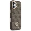 Custodia MagSafe GUESS 4G Strass Logo e Big Strap Metal Buttons per iPhone 17 - Marrone