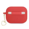 Custodia GUESS per AirPods Pro in silicone rossa Charm Heart Collection