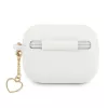 Custodia Guess GUAPLSCHSH per AirPods Pro in silicone bianca Charm Heart Collection