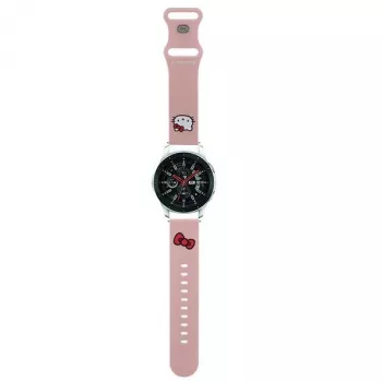 Bracciale universale in silicone Hello Kitty 22mm rosa con design testa Kitty