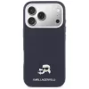 Custodia MagSafe Karl Lagerfeld Karl & Choupette Head Pins Saffiano per iPhone 17 Pro - Blu
