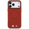 Custodia MagSafe BMW M FW Metal Logo per iPhone 17 Pro Max, Rossa