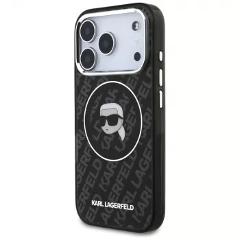 Custodia MagSafe Karl Lagerfeld IML Karl Head Logo per iPhone 17 Pro Max nera