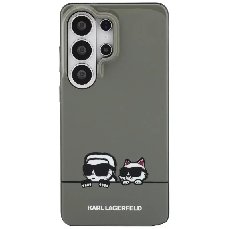 Custodia MagSafe Karl Lagerfeld Samsung Galaxy S26 Ultra IML Peekaboo Karl&Choupette verde