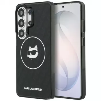 Custodia MagSafe Karl Lagerfeld IML Repeated Choupette per Samsung Galaxy S26 Ultra, Nera