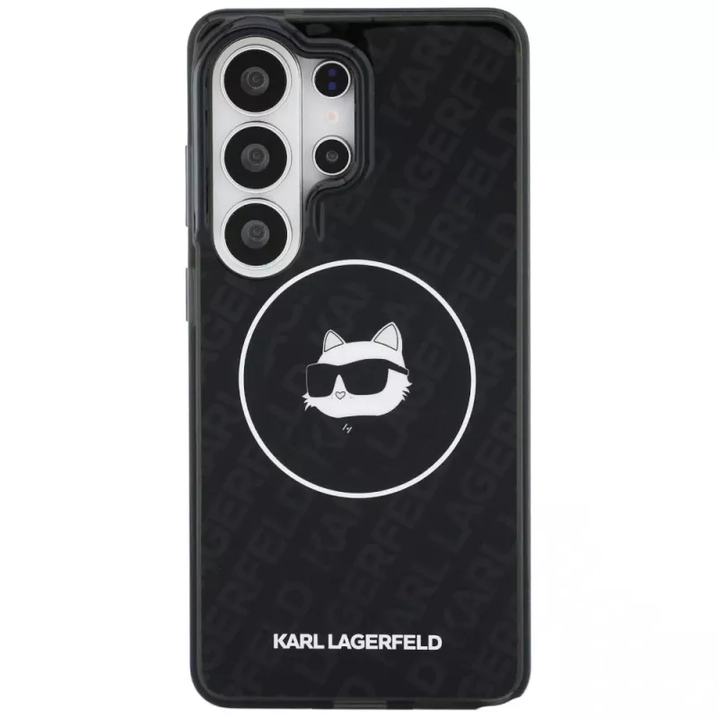Custodia MagSafe Karl Lagerfeld IML Repeated Choupette per Samsung Galaxy S26 Ultra, Nera