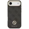 Custodia MagSafe GUESS 4G Strass Logo per iPhone Air con tasti in metallo e cinturino da polso - Nera