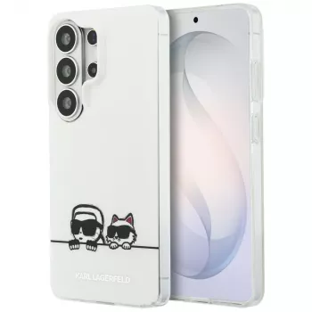 Custodia MagSafe Karl Lagerfeld IML Peekaboo Karl & Choupette per Samsung Galaxy S26 Ultra - Trasparente