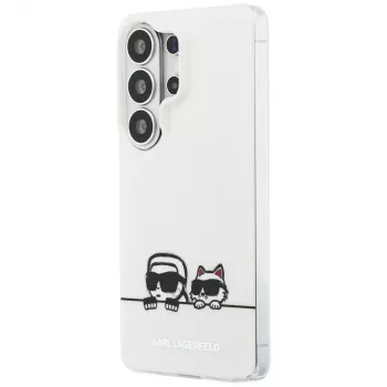 Custodia MagSafe Karl Lagerfeld IML Peekaboo Karl & Choupette per Samsung Galaxy S26 Ultra - Trasparente