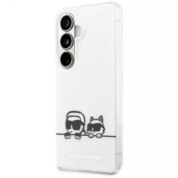 Custodia MagSafe Karl Lagerfeld IML Peekaboo Karl & Choupette per Samsung Galaxy S26, Trasparente