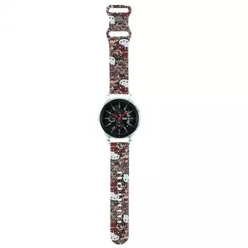 Bracciale universale in silicone Hello Kitty graffiti rosa 22mm