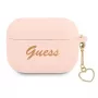 Custodia GUESS per AirPods Pro in silicone rosa Charm Heart Collection