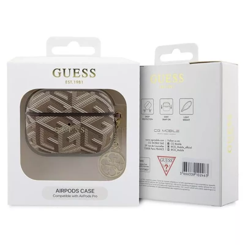 Custodia GUESS GUE003033 GCube Charm per AirPods Pro Marrone