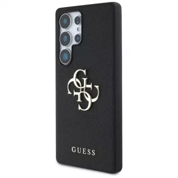 Custodia GUESS Grained Big 4G Logo Small Classic Logo per Samsung Galaxy S25 Ultra - Nero