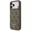Custodia MagSafe GUESS Pelle 4G Triangle Strass per iPhone 18 Pro Max / 17 Pro Max - Marrone