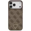 Custodia MagSafe GUESS Pelle 4G Triangle Strass per iPhone 18 Pro Max / 17 Pro Max - Marrone