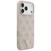 Custodia MagSafe GUESS Pelle 4G Triangle Strass per iPhone 18 Pro Max / 17 Pro Max - Rosa