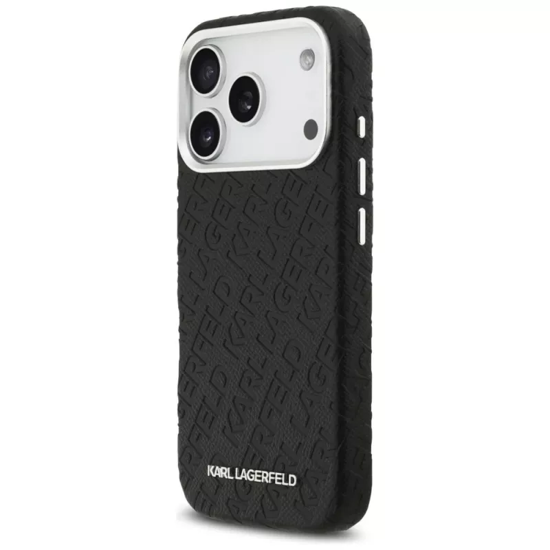 Custodia MagSafe Karl Lagerfeld FW Stamped Karl per Apple iPhone 17 Pro Nero