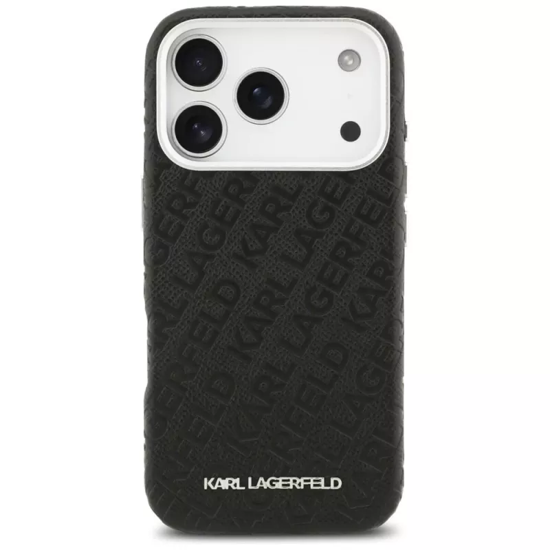 Custodia MagSafe Karl Lagerfeld FW Stamped Karl per Apple iPhone 17 Pro Nero