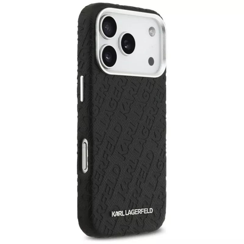 Custodia MagSafe Karl Lagerfeld FW Stamped Karl per Apple iPhone 17 Pro Nero
